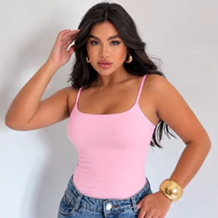 Regata Alça Fina Suplex Premium Básica Para Academia Modelo Slim Fitness Feminino