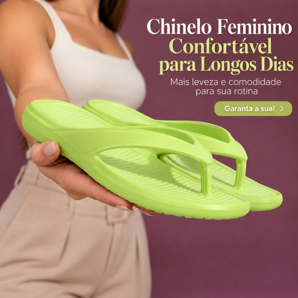 Chinelo de Dedo Feminino EVA | Confortável, Macio e Super Leve Do 34 ao 39 | GARANTA A SUA!
