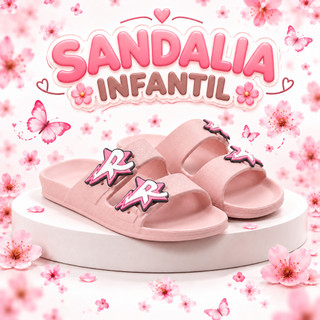 Promoção Sandália Infantil Menina Slide Nuvem Aberta Duas Tiras Leve Confortável e Macia