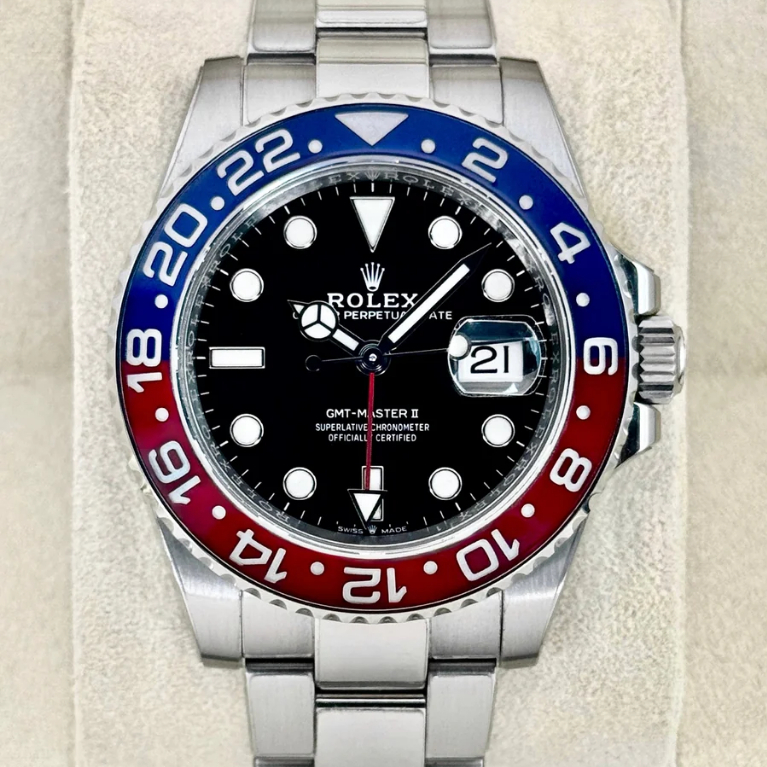 Relógio Rolex GMT Master II PEPSI Automático Aço Inox 904L Base ETA A Prova D'água Vidro de Safira