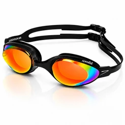 Óculos De Natação Hydrovision Mr Speedo Lente Espelhado Alta Performance - PRETO RAINBOW