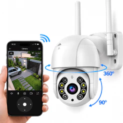 Câmera de Segurança Externa Wi-Fi 360° iCsee com Visão Noturna e Áudio Bidirecional