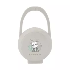 Porta Chupeta Bebê Estojo Com Alça Para Carrinho e Bolsa Sem BPA Savanna Panda Beige Kikkaboo