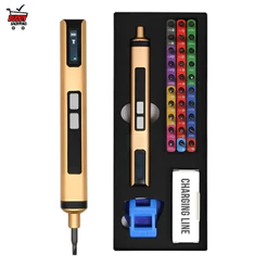Mini Parafusadeira Elétrica de Precisão Lectus LS-FR6033 30 Bits USB-C Recarregável com Estojo
