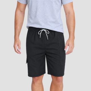 Bermuda Masculina Sarja Bermudas Masculinas Brim Cargo Bolso Elástico na Cintura Short Masculino