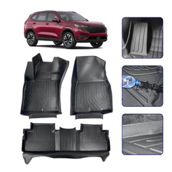 Tapete Bandeja 3D para Haval H6 2023 24 25 26 2027 com Borda Elevada - Linha Premium