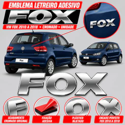 Emblema Letreiro Adesivo Fox 2010 A 2018 unidade
