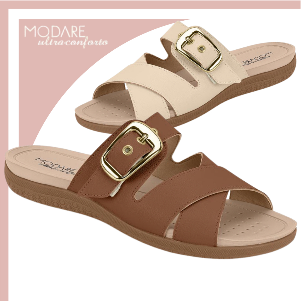 Chinelo Slide Modare Ultraconforto Feminino Palmilha Anatômica Confortável Leve Original