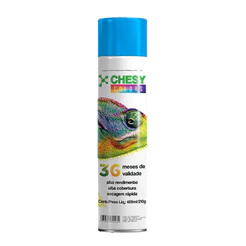 Kit 6 tintas Spray Metalico Azul Claro Lata 400ml Chesy