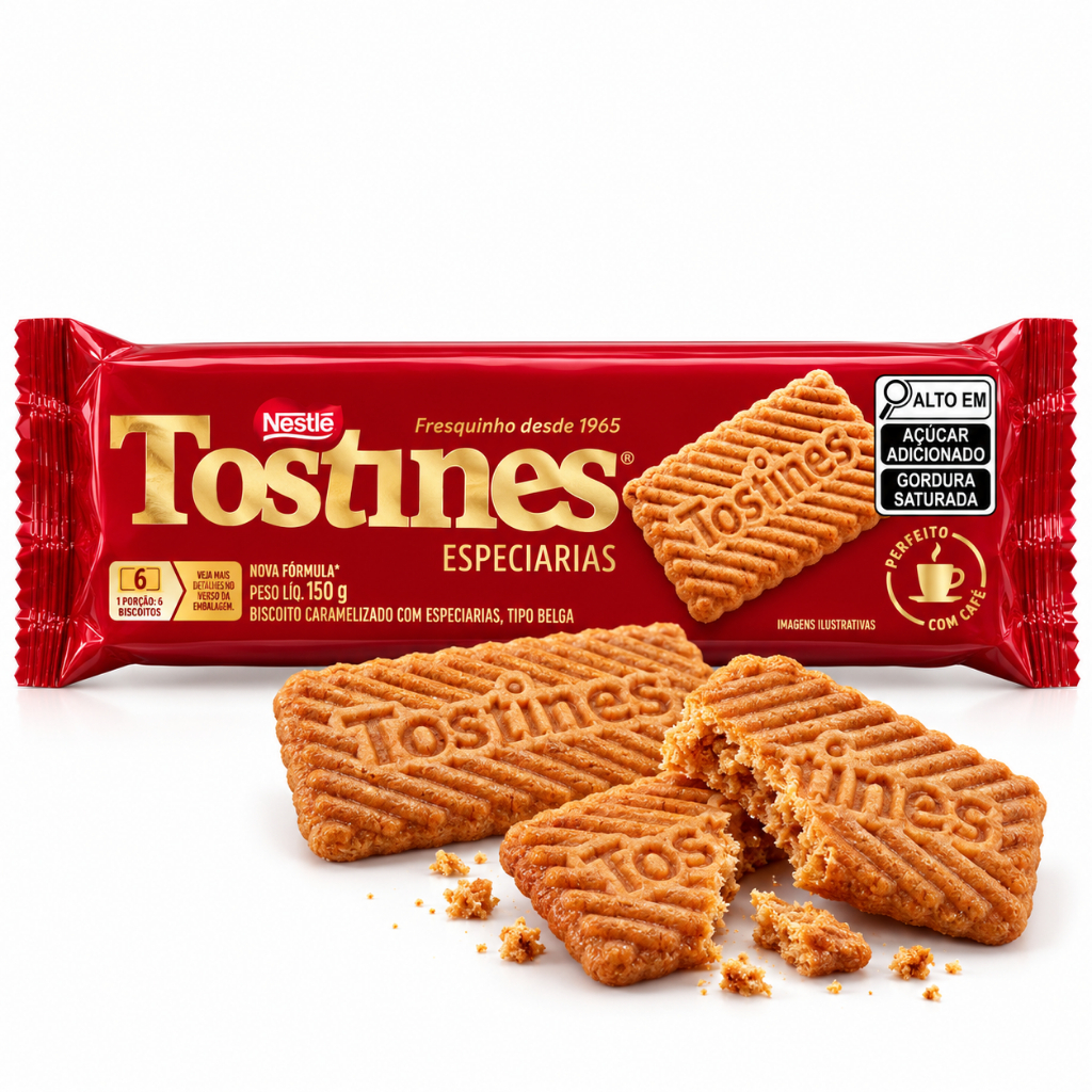 Biscoito Tostines Belga - 01 Especiarias + 01 Ginger Nestlé 150g Cada | Kit 2 Sabores — imagem 2 de 2