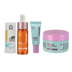 Kit Bastão Facial FPS60 Renovadores Rosa Mosqueta Kokeshi