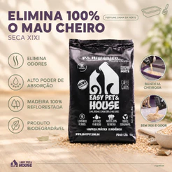 Pó Higiênico 1Kg Dama da Noite Eliminador de Odores Seca Xixi Cães e Gatos EasyPet Limpeza Fácil Ação Bactericida
