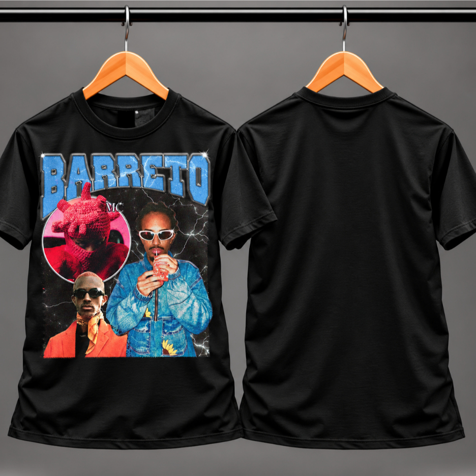 Camiseta Básica Barreto Mc Batalha de Rima Bootleg Girassóis Masculino Feminina Plus Size G1 ao G5