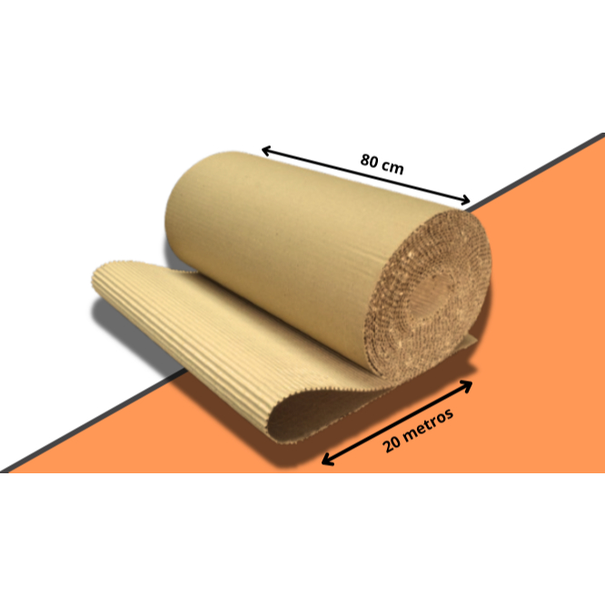 Bobina Papelão Ondulado 0,80x20 Metros Protetor de Piso Reforma Construção Forração em Oferta na Shopee