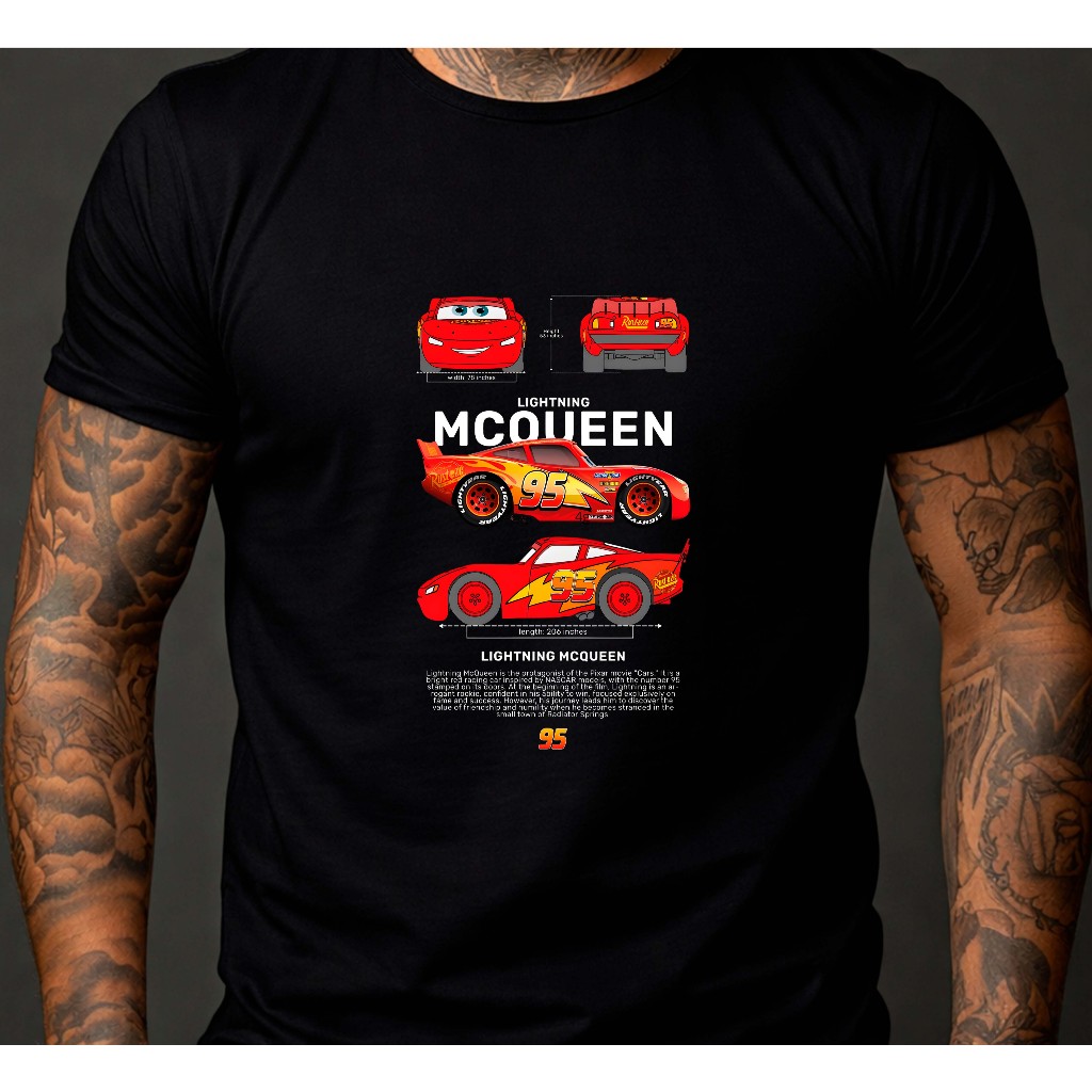 Camiseta Camisa Blusa Filme Carros Relampago Mcqueen Lançamento Premium 100% Algodão Maculino e Feminino