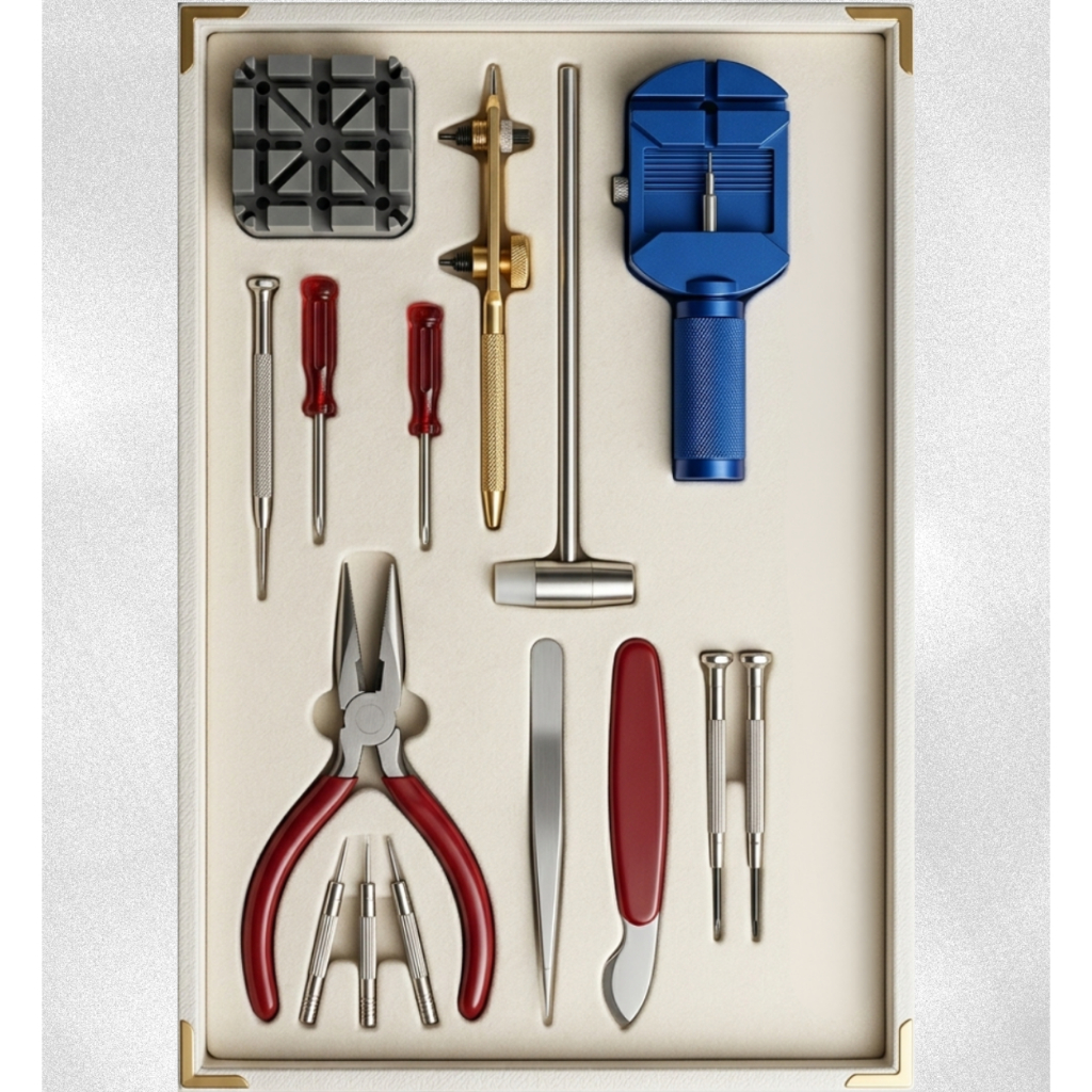 Ferramentas Relojoeiro Conserto De Relógio Ajuste Pulseira Reparo Completo Abrir Tampa Troca Bateria