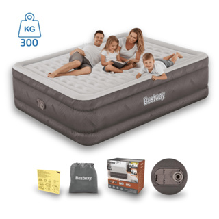 Cama Colchão Inflável Casal Até 350kg Fortech Queen Com Bomba Embutida + Bolsa Bestway em Oferta na Shopee