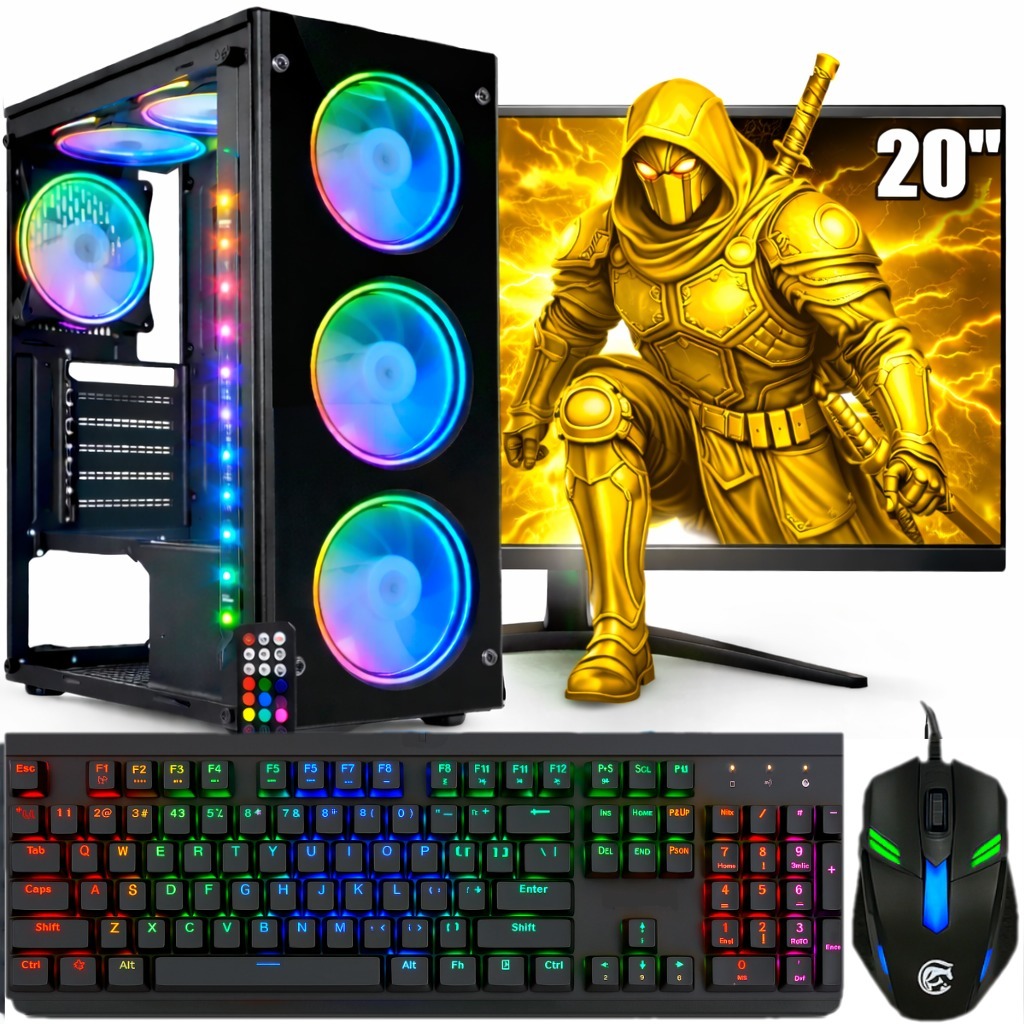 PC GAMER COMPLETO RX 580 8GB DDR5, XEON E5 2680 V4, 64GB DDR4, SSD 480GB