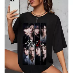 Camiseta Blusa Feminina Stray Kids T shirt Algodão Plus Size