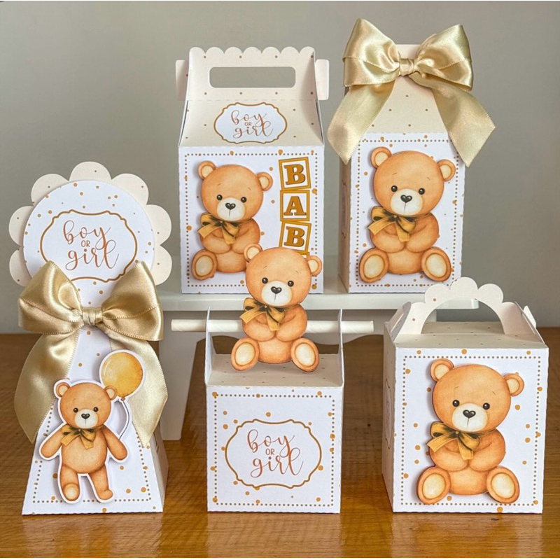 Envio Imediato Kit Festa Chá Revelação Neutro Personalizado – Pegue e Monte – Lembrancinhas e Caixinhas Decoradas