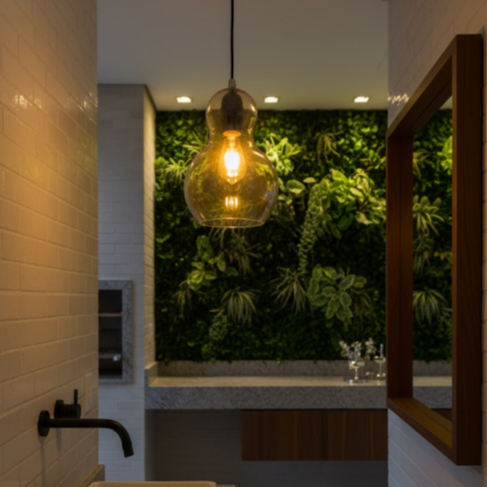 Luminária Pendente de Vidro Moderna Bivolt E27 – Pendente Decorativo para Sala, Cozinha e Quarto