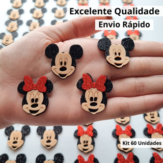 60 Apliques EVA Mickey e Minnie | Corte a Laser | Ideal p/ Laços Pet e Artesanato | Envio Rápido em Oferta na Shopee
