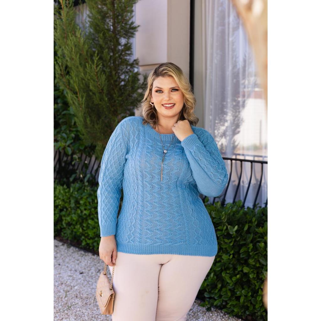 Blusa Tricot Links Plus Size - Giuliana Marques Tricot - Tam EXG