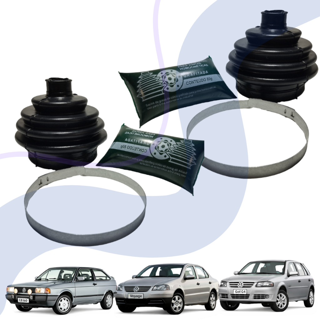 Kit Coifa Do Semi Eixo Lado Roda Gol Parati Passat Saveiro Santana Voyage  G1,G2,G3,G4