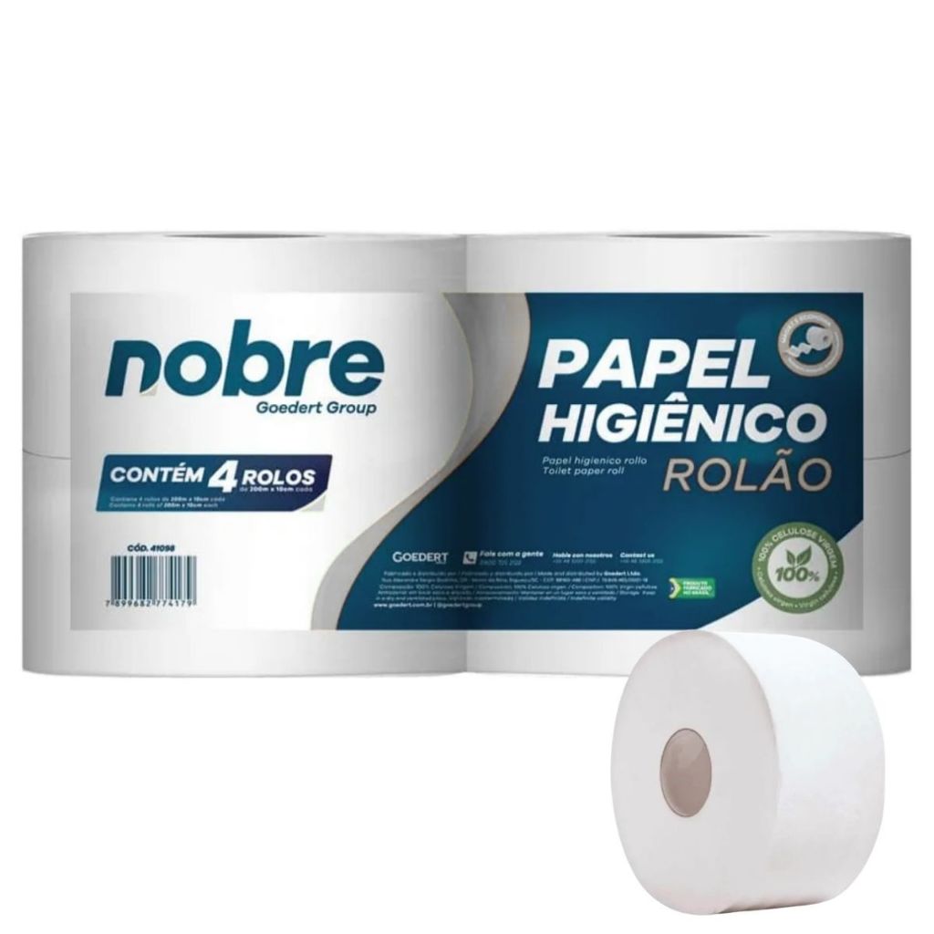 Kit Econômico 8 Rolos Papel Higiênico Rolão 10x300m 100% Celulose Nobre Maior Economia em Oferta na Shopee