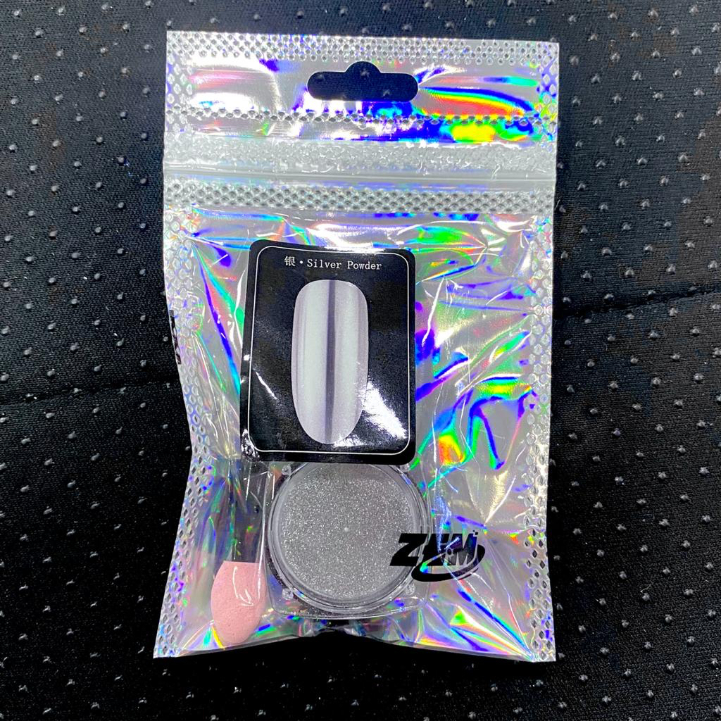 KIT  Pó Cromo Metalizado Unhas Cromado Decoração Arte Nas Unhas ENVIAR ALETORIOS em Oferta na Shopee