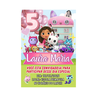 Convite ADESIVO para Agenda Escolar CASA DA GABI - 9x6cm Papel Fotográfico 130g/m em Oferta na Shopee
