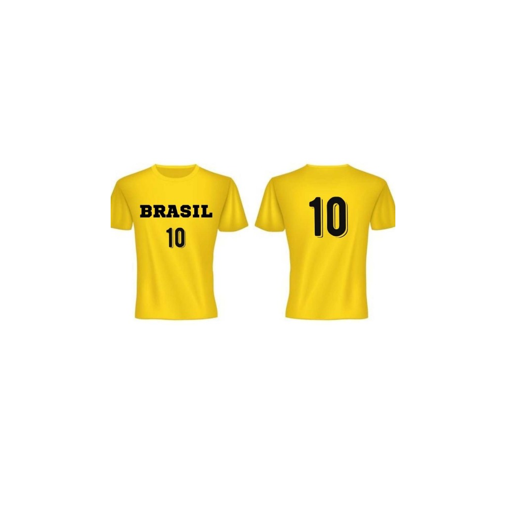 Camiseta Masculina e Feminina Brasil Copa do Mundo 2026 Camisa Amarela Torcedor de Futebol