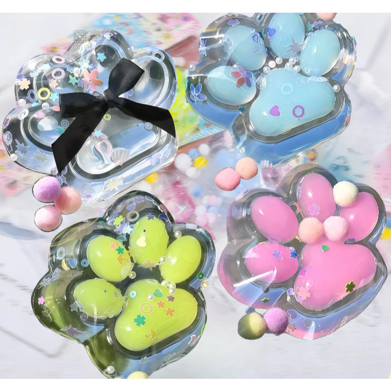 Squishy Mochi Transparente Colorido – Slime Patinha Anti Stress Sensorial