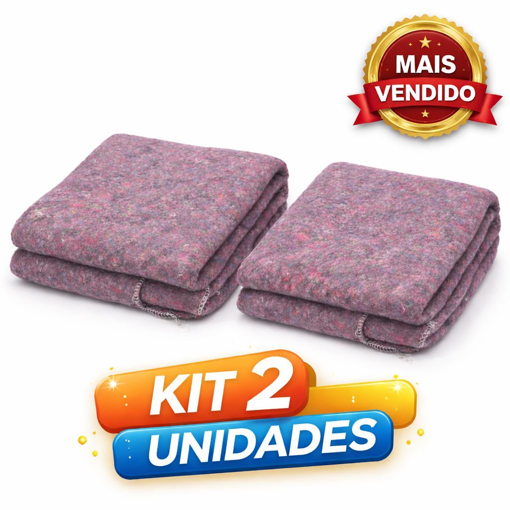 Kit 2 Cobertores Multiuso Doação Pet Abrigo Cobertor Grande 1,60x1,90