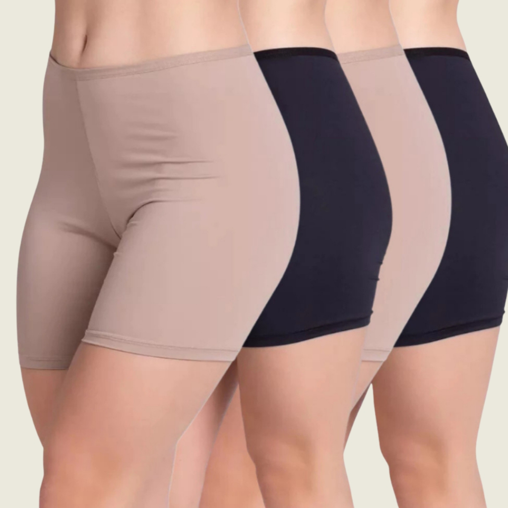 Kit 3 Short Anágua Feminino Segunda Pele Modela a Cintura Não Marca Roupa Premium Alta Durabilidade