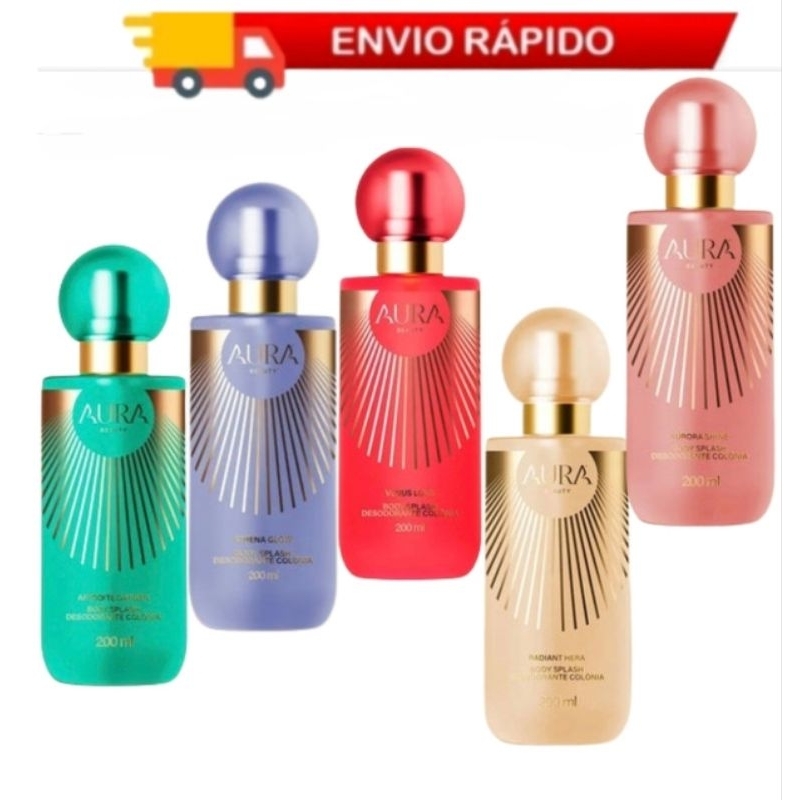 Body Splash Aura Beauty - Afrodite I Athena Glow I Vênus Love I Radiant I Aurora Shine Jade Picon I Hinode