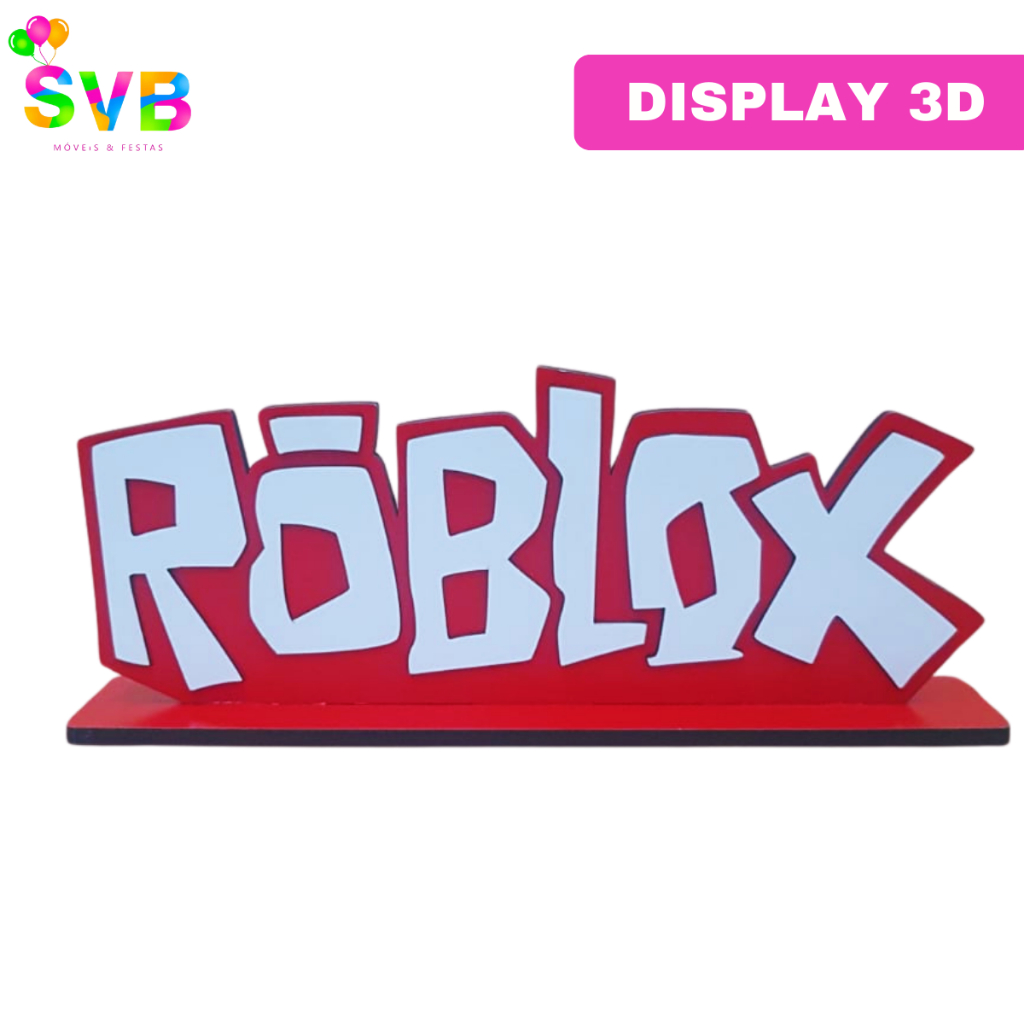 Display Festa Placa Roblox Decoração Infantil Aniversário Centro de Mesa