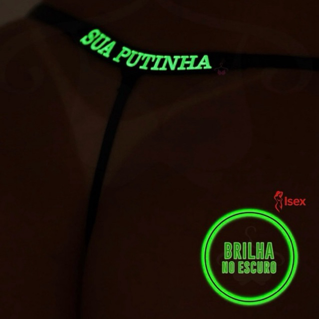 Calcinhas Fio Neon com Frase Que Brilha no Escuro Alça Ajustável Moda Íntima em Oferta na Shopee