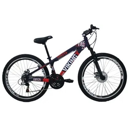 Bicicleta Viking X TUFF25 30 Aro 26 Freio a Disco 21V Cambios Shimano Roxo Laranja Vikingx
