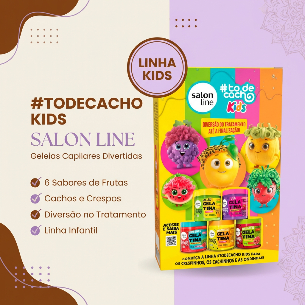 Kit Shampoo + Condicionador Tô de Cacho Kids Maracujá Kit Shampoo e Condicionador Tô de Cacho Kids Maracujá Salon Line –