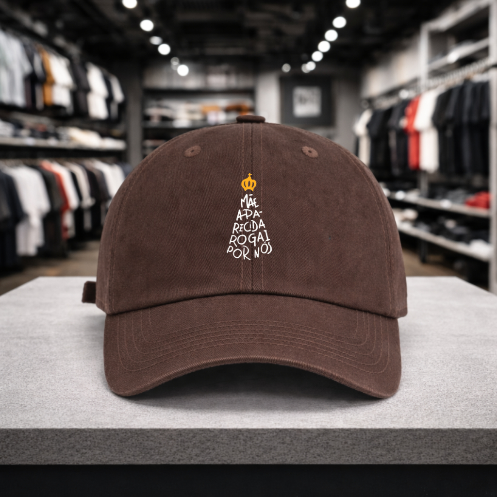 Boné Aba Curva Nossa Senhora Mãe Aparecida Rogai Por Nós Ajustável Tecido Algodão Unissex Pronta Entrega em Oferta na Shopee