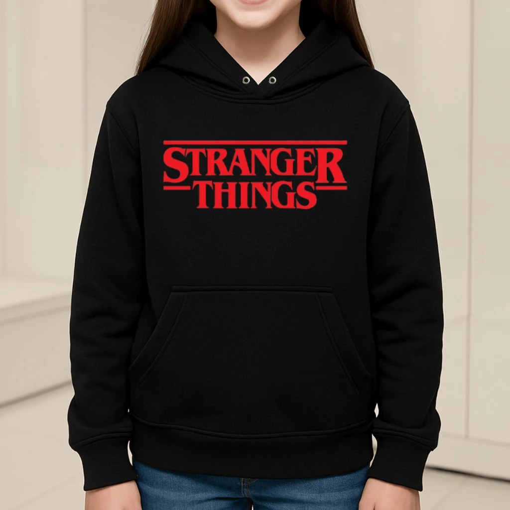 Moletom Canguru Infantil Inverno com Bolso Canguru Prático Promoção Envio Imediato Stranger Things em Oferta na Shopee