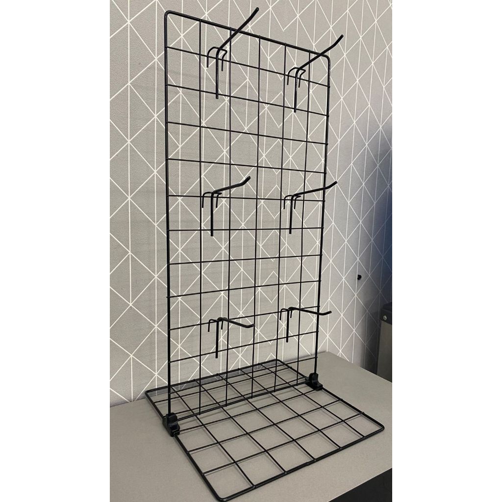 Biombo de Balcão, 60cm x 30cm + 6 ganchos 10cm Aramado para feira, evento, totalmente desmontável