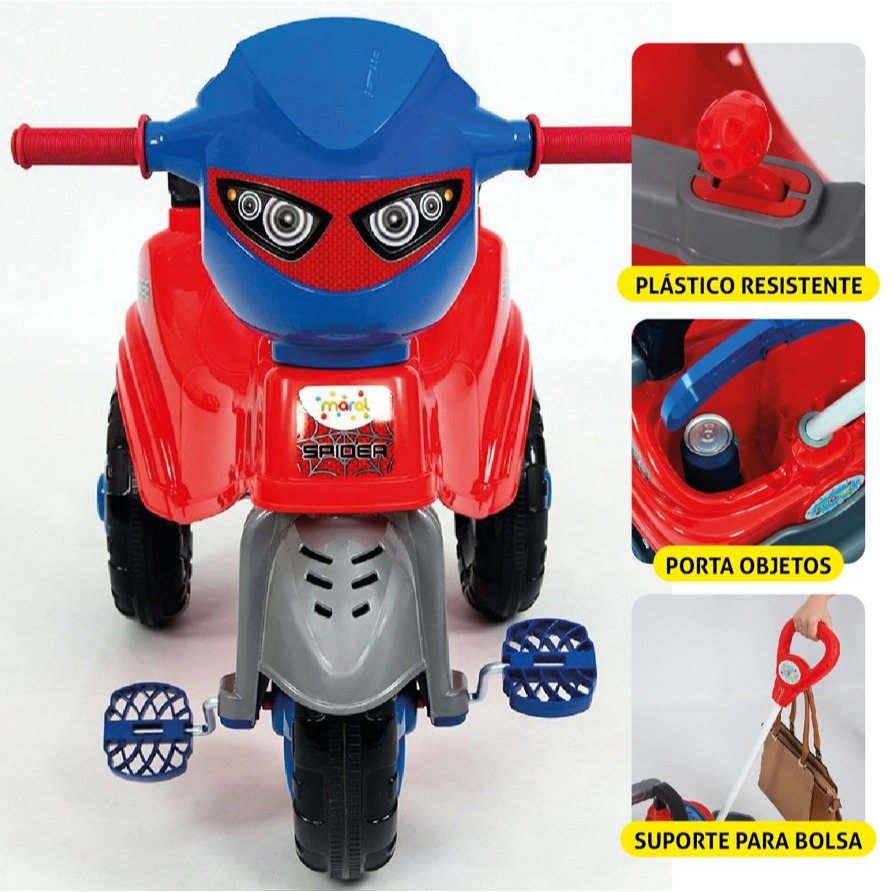 Triciclo Infantil De Passeio E Pedal Andador Forte Robusto Criança