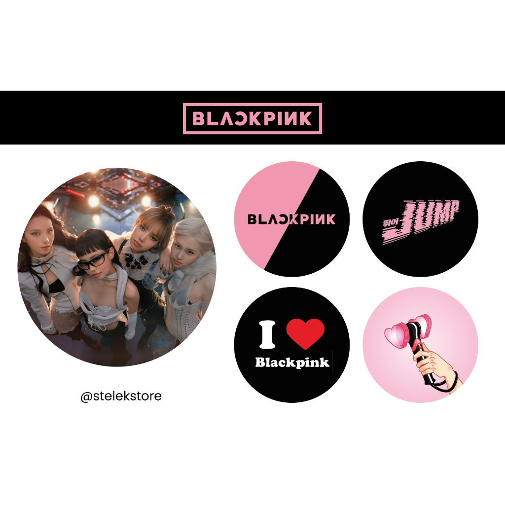 Kit Bottons BLACKPINK - KPOP IDOL - Broche - Pin - Fanmade