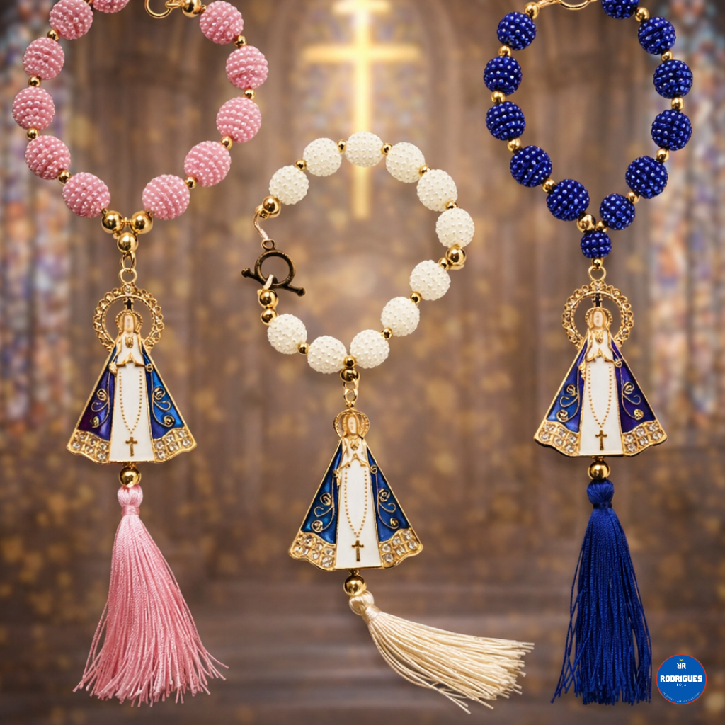 Terço Para Retrovisor de Carro Nossa Senhora Aparecida em Oferta na Shopee