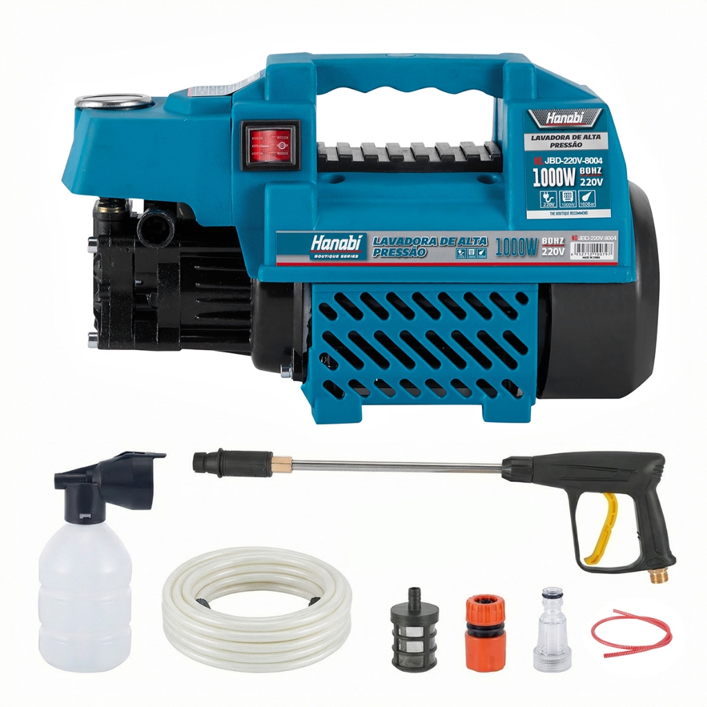 【Hanabi】Lavadora De Alta Pressão Compacta Motor Indução 60bar Azul 220v 60hz Hanabi em Oferta na Shopee