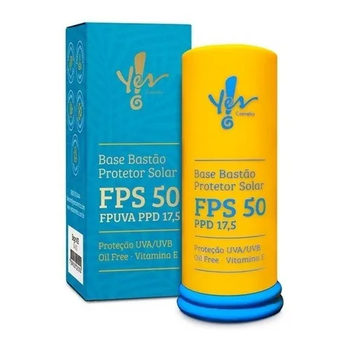Protetor Solar Base Bastão Fps 50 Bege Yes Cosmetics Tonalidade 03