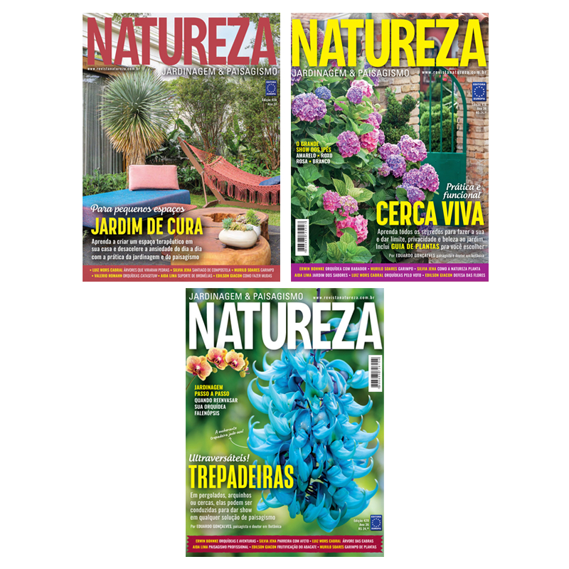 Kit 3 Revistas Natureza Jardinagem e Paisagismo