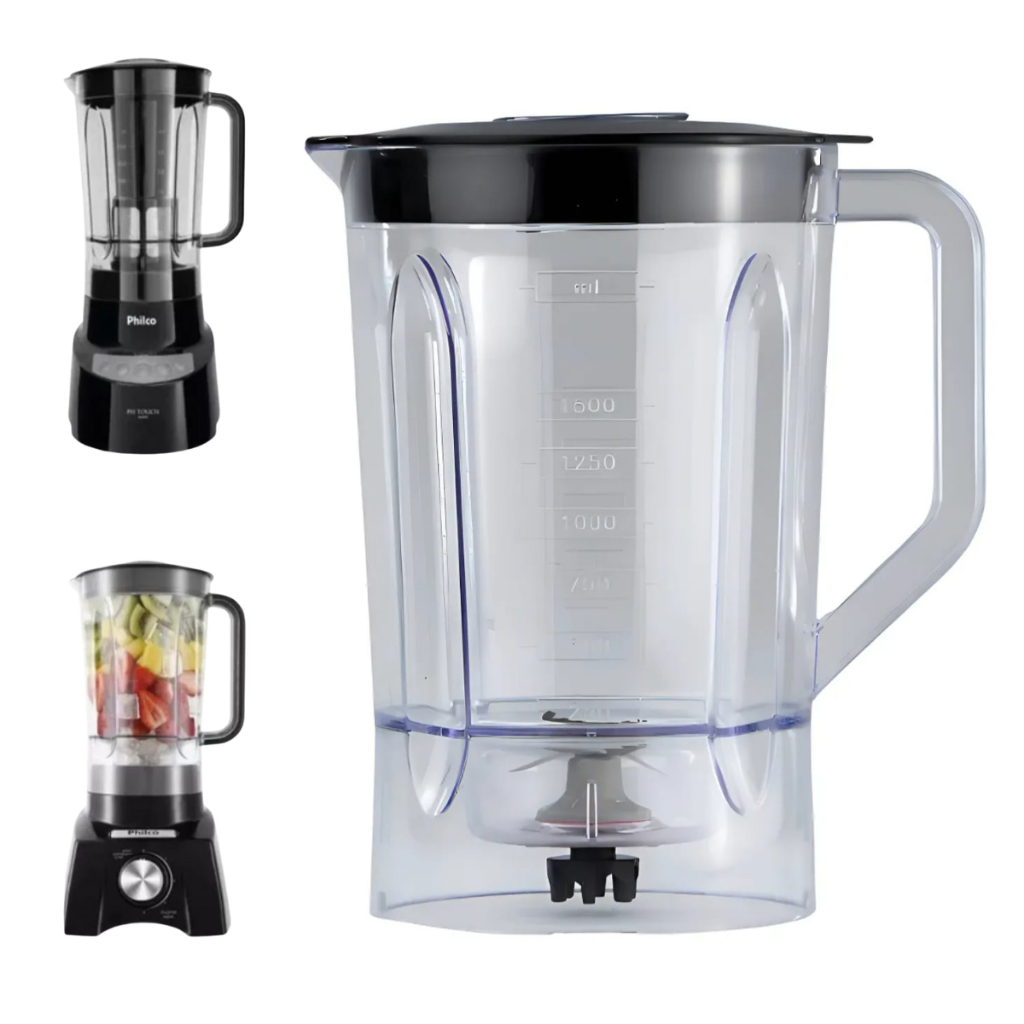 Copo Compatível P/ Liquidificador Philco Ph Touch 800w Britânia Blq1280